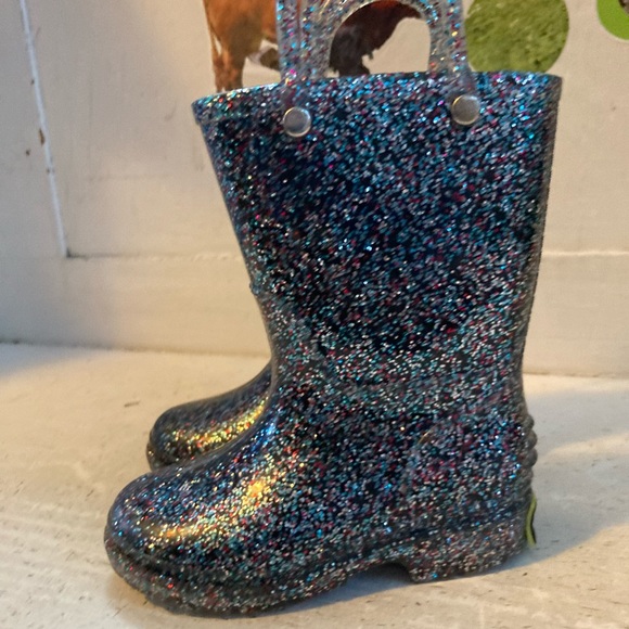 Silver sparkle wellies ☔️ rain boots - Picture 4 of 5